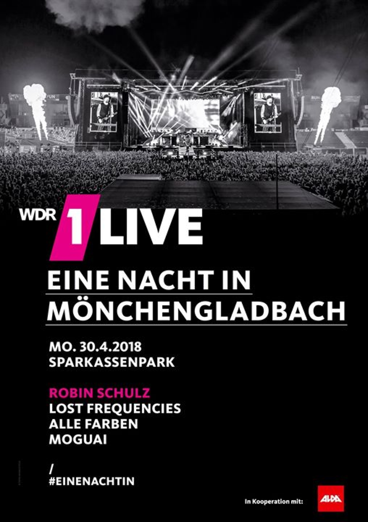 1LIVE Eine Nacht in Mönchengladbach mit Robin Schulz, uvw - Foto ©