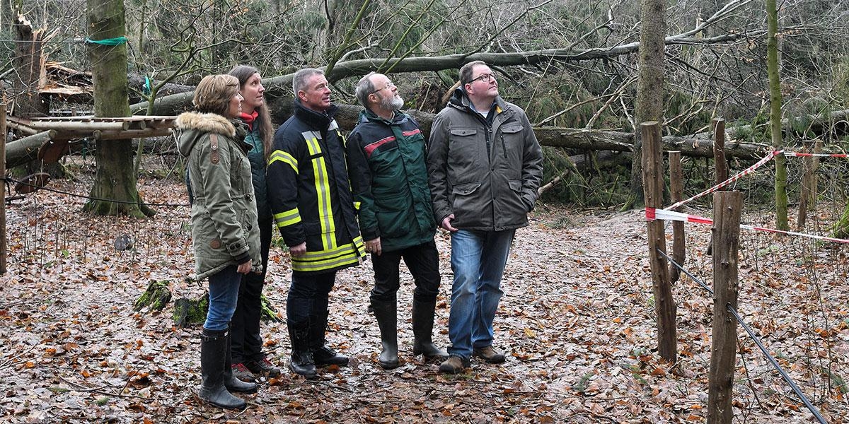 Nach dem Sturm: Bürgermeisterin besucht Kletterwald und Wildgehege - Foto ©