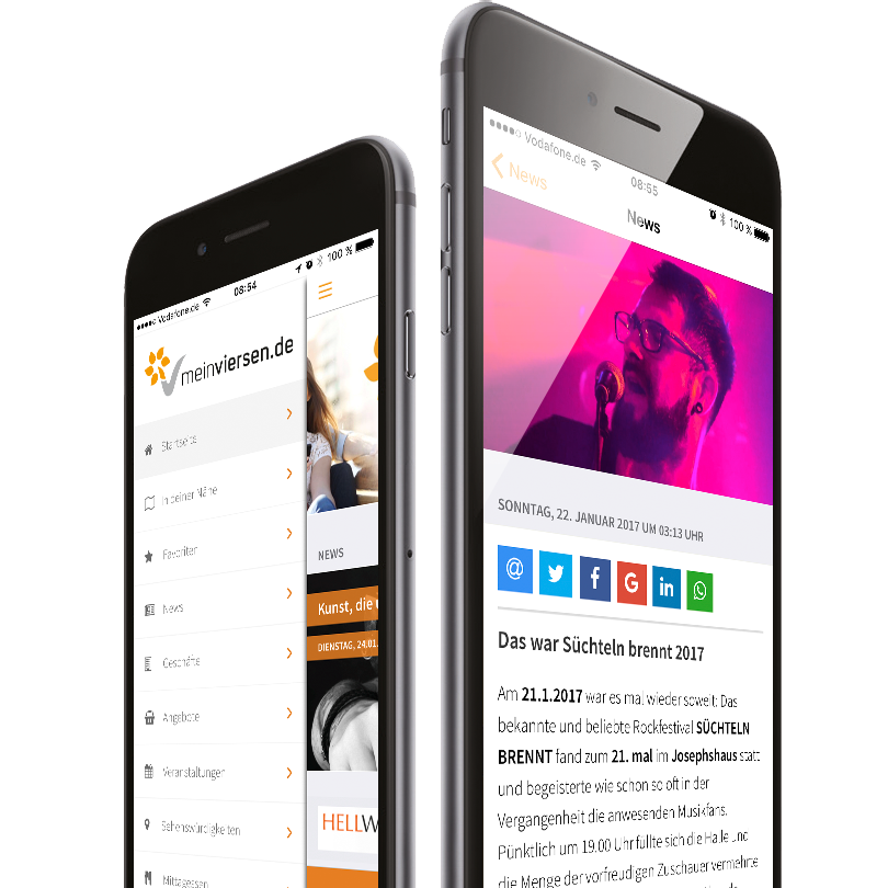 meinViersen.de App mv Smartphone App